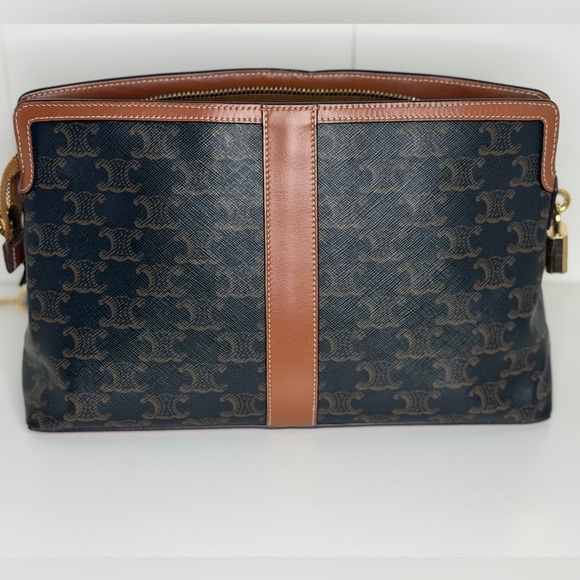 Celine Brown Triomphe Canvas Toiletry Pouch - Picture 14 of 16